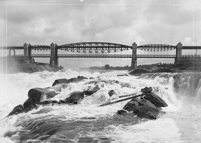 Sarpsfossen i Sarpsborg der Olav Haraldsson grunnla Borg i 1016